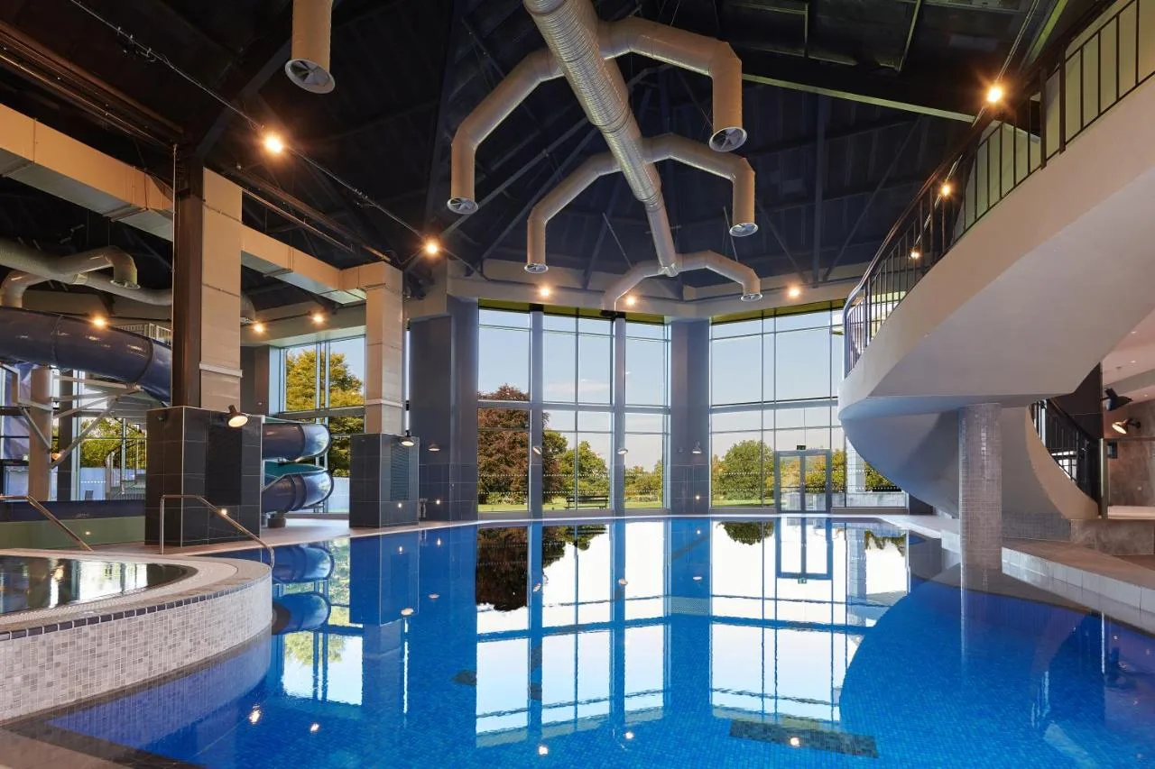 Indoor pool looking out to Loch Lomond